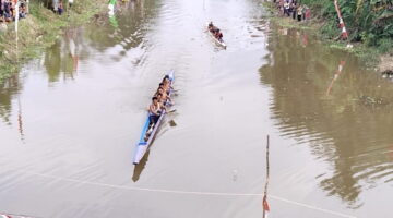 Peringati HUT Ogan Ilir ke 21, Pemdes Ulak Kerbau Lama Sukses Gelar Lomba Bidar Mini di Kecamatan Tanjung Raja