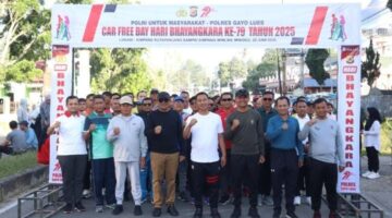 Polres Gayo Lues Gelar CFD Humanis Sambut HUT Bhayangkara, Dipimpin Kapolres AKBP Hyrowo dan Jajaran